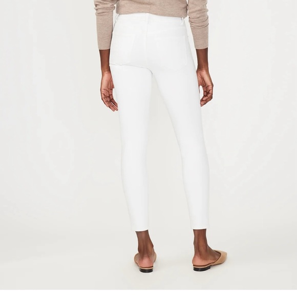 DL1961 Florence Instasculpt Crop Skinny Jeans 25 Mid Rise Porcelain White NWT - Picture 2 of 7